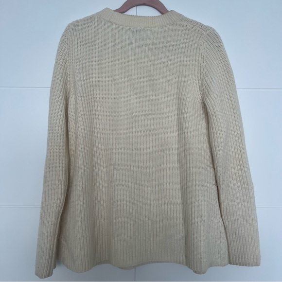 Theory Wool/Cashmere Cream Chunky Sweater - Picture 5 of 6
